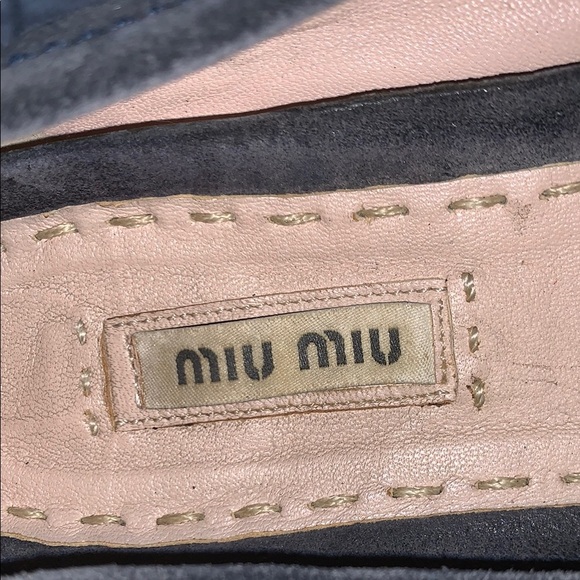 Gently Loved Women's Slip-On Shoes with Silver Cap Toe by Miu Miu - Picture 7 of 14